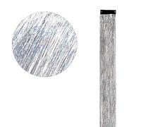 Kit de guirlandes paillettes for cheveux 50 cm, accessoires d'extensions à multicolores, fil brillant for femme, 1 pièce (rouge)(Silver)