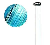 Kit de guirlandes paillettes Shiny Threads for cheveux, 50 extensions pailletées 3,5 cm for femmes, accessoires coiffure à faire soi-même (bleu)(Blue)