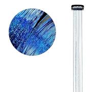 Kit de guirlandes paillettes Shiny Threads for cheveux, 50 extensions pailletées 3,5 cm for femmes, accessoires coiffure à faire soi-même (bleu)(Sea Blue)