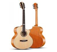 Kit De Guitare Acoustique 40" For Débutant, Ensemble De Guitare Acustica Pan Coupé Pleine Grandeur For Adolescent Adulte Avec Sac De Transport, Accordeur, Sangle(Natural)