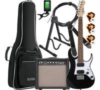 Kit de guitare électrique Rocktile 3/4 Noir pour enfants avec accessoires