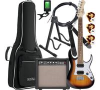 Kit de guitare électrique Rocktile 3/4 Sunburst pour enfants avec accessoires