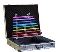 Kit De Harpe En Cristal, For Équilibrer Les Chakras Et Ajuster L'état Émotionnel, 8 Notes Do 5 Ré 5 Mi 5 Fa 5 Sol 5 La 5 Si 5 Do 6, Avec Valise En Aluminium(440HZ)