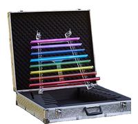 Kit De Harpe En Cristal, Instrument De Musique Idéal For La Guérison, Clé De Do 8 Notes, Do5 Ré5 Mi5 Fa5 Sol5 La5 Si5 Do6, Avec Valise En Aluminium, For La Sonothérapie Et La Méditation.(440HZ)