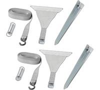 Kit de haubanage tempête 2x4,8M avec fixation par bourrelet pour rail de store