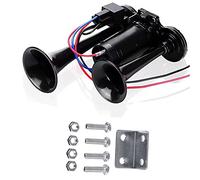 Kit de haut-parleur de klaxon à air électrique de voiture à double trompettes 600db 12v, kit de klaxons de voiture super forts pour véhicule voiture camion rv bateau