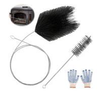 Kit de Hérisson Ramonage 2 Pièces Herisson de Ramonage avec Tige Flexible et Gants Kit Ramonage pour Le Nettoyage des Chaudières (170 mm)