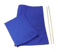 Kit de housse de rechange pour siège de chaise de directeur, housse lavable et pliable en polyester à rayures pour meubles de jardin avec tiges rondes (bleu)