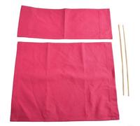 Kit de housses de chaise de rechange pour chaises de pêche, maquillage et chaises de directeur avec siège, dossier et bois (rose rouge)