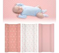 Kit de housses de changement pour bébé - Confortable et stable - Changement de couche - Couverture polyvalente pour bébé - Pour enfant (rose)