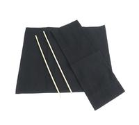 Kit de housses de siège de directeur lavables en toile polyester avec 2 bâtons, rayures bleues/blanches, 53 x 20 cm et 53 x 41 cm