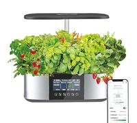 Kit De Jardin D'herbes D'intérieur 21 Capsules - Système De Culture Hydroponique avec Réservoir De 7,5 L, écran LCD Et Lampe De Croissance LED pour Cuisine à Domicile