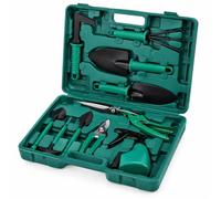 Kit De Jardinage 10 Pièces, Coffret De Rangement avec Outils Et Arrosoir | Kit De Jardinage 10 Pièces Avec Coffret De Transport Et Arrosoir, Outils À Main Solides Et Ergonomiques Pour Tout Le Jardin
