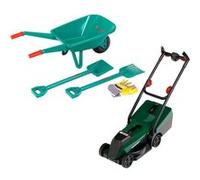 Kit de jardinage Bosch brouette et Tondeuse à gazon Rotak G