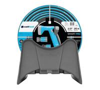 Ensemble d'irrigation Tuyau Cellfast Smart Pro ATS 1/2" 20m avec support mural pour tuyau d'arrosage, tuyau 4 couches 1/2", pulvérisateur pistolet, 2 x connecteur rapide, raccord universel