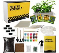 Kit De Jardinage Pour Enfant Set Plantes Avec Graines De Fleurs,Outils En Bois & Terre Idée Cadeau Créative Kit De Plantation Avec Semences Pour Un Premier Jardin De Fleurs