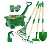 Kit de jardinage pour - Ensemble de jeu de jardin avec râteau, pelle, , râteau à feuilles, brouette, gants, pulvérisateur, outils pour , pour cour, plage, Pâques, anniversaire