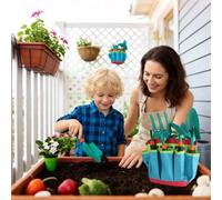 Kit De Jardinage pour - Kit de Jeu Éducatif et Ergonomique,Set De Jardin pour Filles Et Garçons,pour Jeunes Filles Jardinières Incluant Rempotage Mélange de Terre Creusage Taille Arrosage Entretien