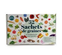 Kit de jardinage - RADIS ET CAPUCINE - Coffret 52 sachets de graines - 12 aromatiques - 12 légumes - 12 fleurs