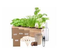 Kit de jardinage - ROYAL GARDINEER - Set de culture d'aromates - 4 types de graines - Accessoires inclus