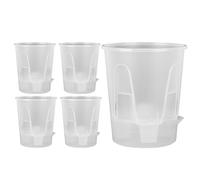 Kit de jardinière - Pot à arrosage automatique | Pot à d'intérieur - Pot de fleurs avec plateau - 12 x 15 cm durable PP 5 pièces pour drainage, idéal, jardins et balcons.