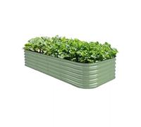 Kit de jardinière surélevée de 43,2 cm de haut modulaire en métal pour cultiver des herbes, des légumes et des fleurs, jardinière d'extérieur