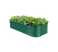 Kit de jardinière surélevée de 43,2 cm de haut modulaire en métal pour cultiver des herbes, des légumes et des fleurs, jardinière d'extérieur