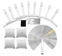 Kit de jauge de rayon de guitare, jauge de corde, outil de règle de guitare | Règle d'action RAMGed Radius String Action Règle de réglage du kit d'outils de mesure pour les basses