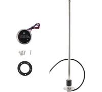Kit De Jauge Et D'UnitšŠ D'Envoi De Carburant Pour Bateau UnitšŠ D'Envoi De Carburant Marin 23,03" En MšŠtal Ton Argent Noir 1 Ensemble 0-190 Ohm