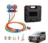 - Kit de jauges de distribution numériques | Kit de coude de collecteur multi-usages, recharge de réfrigérant réutilisable, portable pour la réparation de véhicules à domicile, l'entretien saisonnier