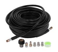 Kit de jet d'égout pour nettoyeur haute pression 5800 PSI Tuyau de nettoyage de canalisation robuste Tuyau flexible de 100 pieds avec 3 buses pour obstructions de conduites