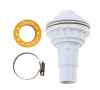 Kit de jets de retour de piscine, raccords complets avec pince, ruban fileté inclus, montage globe oculaire de sortie de piscine au sol, conception de joint sécurisé, idéal pour l'entretien, 14 cm