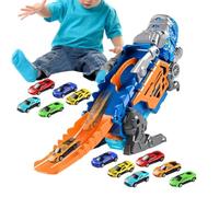 Kit de jeu complet pour véhicule : notre camion de transport dinosaure permet une transformation facile et rapide en une énorme station de jeu debout. Comprend 1 grand camion dinosaure, 12