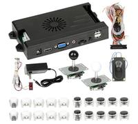 Kit de jeu d'arcade à monter soi-même - Prend en charge jusqu'à 4 joueurs, système Pandora Box avec 29800 jeux en 1, avec joystick, boutons, alimentation et câblage