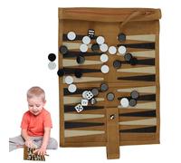 Kit de Jeu de Backgammon - 34 x 26 cm - Grande Planche de stratégie Classique - Jeu de Plateau de Voyage Portable - Divertissement de Table de Style Bois - Stratégie familiale pour