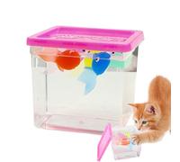 Kit de jeu de figurines de poisson, faux jouets de figurines de poissons, simulation petit réservoir à poissons, décoration de chat jouet de pêche, figurines d'animaux marins, modèle de décoration de