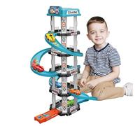 Kit de jeu de parking - Piste de rampe de voiture de course | Circuit de course interactif pour la circulation automobile | Jeu de rôle pour l'apprentissage précoce pour les filles et | Imaginez des