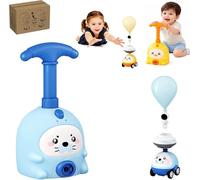 Kit de jeu de voiture avec pompe à main, 2 en 1, lance-animaux, jouet éducatif de physique pour enfants de 3 à 8 ans (A)