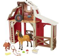 Kit de jeu écurie Spirit avec cheval Spirit, 3 zones de jeu, 10 pièces de jeu