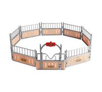 Kit de jeu - Modèle d'étable miniature | Animaux de la ferme avec | Figurines de chevaux réalistes pour jeu de rôle, Pâques, cadeau d'anniversaire
