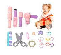 Kit de jeu pour salon de coiffure pour - Jouet à capuche en bois - Ensemble de jeu pour filles - Pour filles de 3 ans et plus, école, salle de jeux, crèche et fêtes d'anniversaire