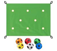 Kit de Jeux de cohésion d'équipe pour Le Travail, Jeu d'équipe avec bâche à Trous et 6 balles, Sac de Rangement, pour Formations en Classe, activités de Camp, Team Building au Bureau Green 2 * 1.45m