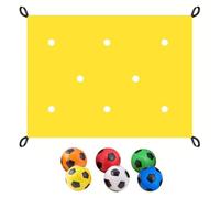 Kit de Jeux de cohésion d'équipe pour Le Travail, Jeu d'équipe avec bâche à Trous et 6 balles, Sac de Rangement, pour Formations en Classe, activités de Camp, Team Building au Bureau Yellow 2 * 1.45m