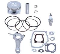 Kit de Joint Complet de Segment de Piston de bielle de 68mm adapté aux pièces de Tondeuse à Gazon de Moteur GX160 6.5HP 13200-Z0T-800(2)