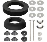 Kit de joint de chasse d'eau en acier inoxydable, pièces de robinet de salle de bain, kit de joint de réservoir de toilette 100 mm M6 boulon traversant un dôme en caoutchouc de 3,8 cm, ensemble de