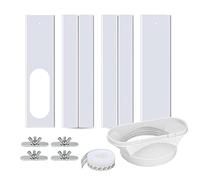 Kit de joint de fenêtre portable Air Conditer - Plaques de porte coulissante réglables et adaptateur de tuyau d'aération - Joint économe en énergie pour un refroidissement optimal et une installation
