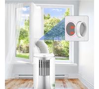 Kit de joint de fenêtre portable de 300 cm avec coupleur universel pour tuyau d'échappement de 13 cm/15 cm, kit de joint de fenêtre à battant pour climatiseur mobile, kit d'étanchéité complet et