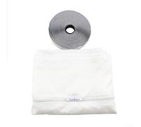 Kit de joint de fenêtre portable pour climatiseur réglable 300/400 cm, tissu d'étanchéité avec fermeture éclair pour climatiseurs mobiles, isolation thermique, tissu Oxford blanc (400 cm)