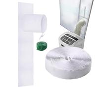 Kit de joint de porte coulissante, kit de ventilation AC - Réglable à double tuyau scellé,Kit de glissement horizontal, produits d'étanchéité avec conception de cordon pour unité