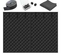 Kit de joint de porte magnétique très résistant, isolation thermique et insonorisante, résistant aux intempéries, pour atelier, convient aux portes de 430 x 215 cm, noir